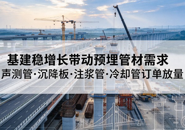 云龙基建稳增长带动预埋监测管材需求，声测管、沉降板、注浆管订单持续放量